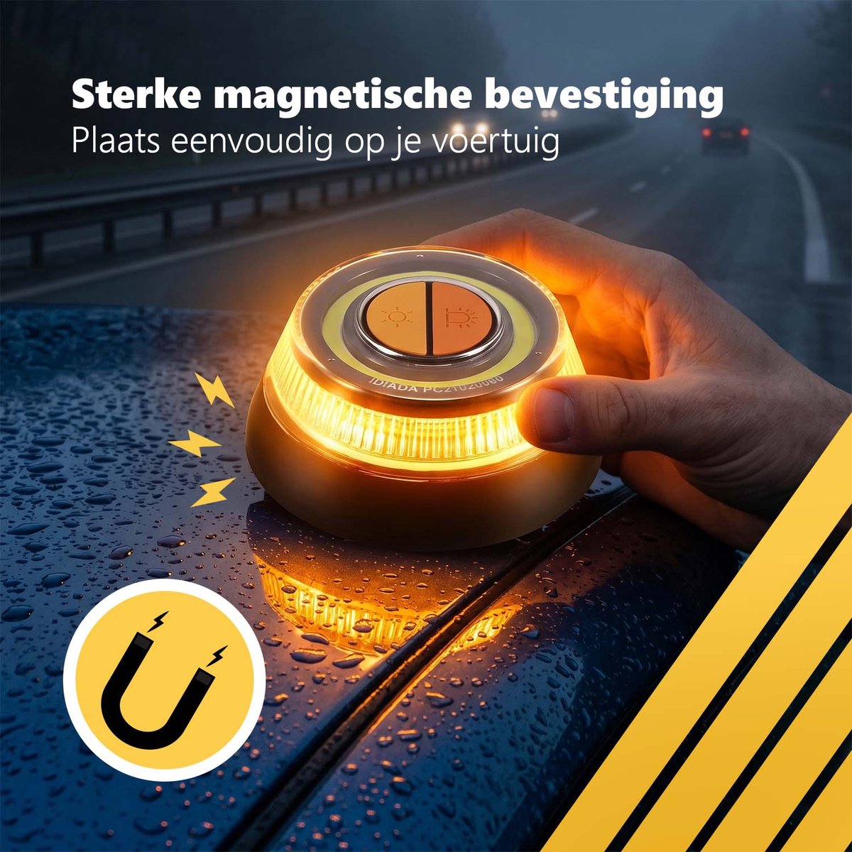 PROKING V16 alarmlicht Spanje – Magnetisch LED zwaailicht – Verplicht vanaf 2026 – Gevarendriehoek vervanger – Noodlamp auto – foto 2