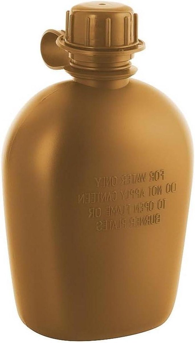 Waterfles Cilinder - Drinkfles Herbruikbaar - Buitenactiviteiten Hydratatie - Vaatwasmachinebestendig - 1 Liter - Coyote Bruin