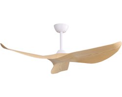 Gutent - Plafondventilator zonder verlichting - 132cm - Met afstandsbediening - DC motor - 6 snelheden - 3 ABS bladen - Stille werking