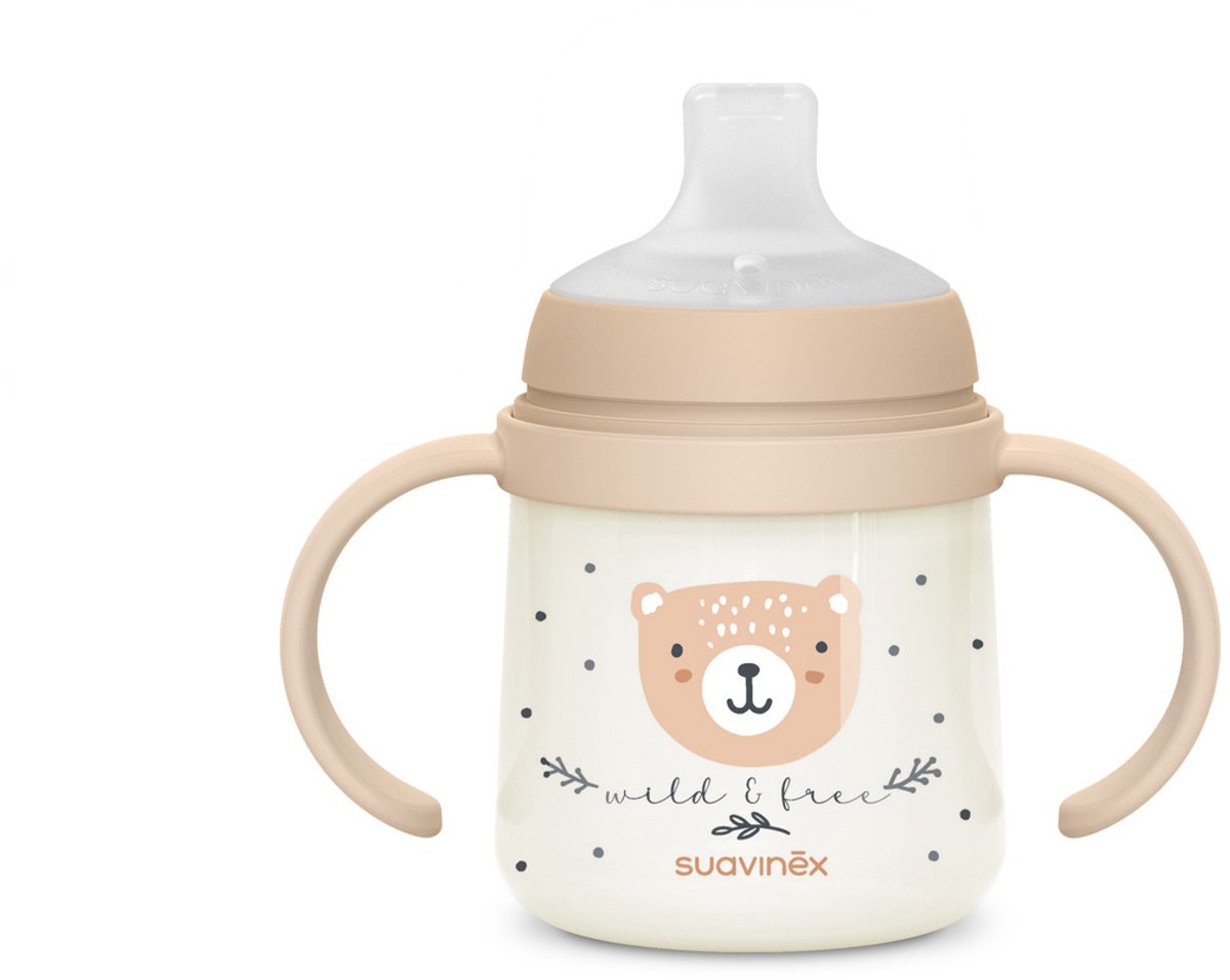 Suavinex Wild & Free Beker Met Handvaten - 150ml - 6Mnd+ - Bruin