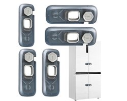 Child Resistant Refrigerator Lock,Child Safe Cabinet Locks - Child Safe Drawer Locks - Child Safety Cabinet Locks with Sticky Adhesive Pads for Drawers, Refrigerators