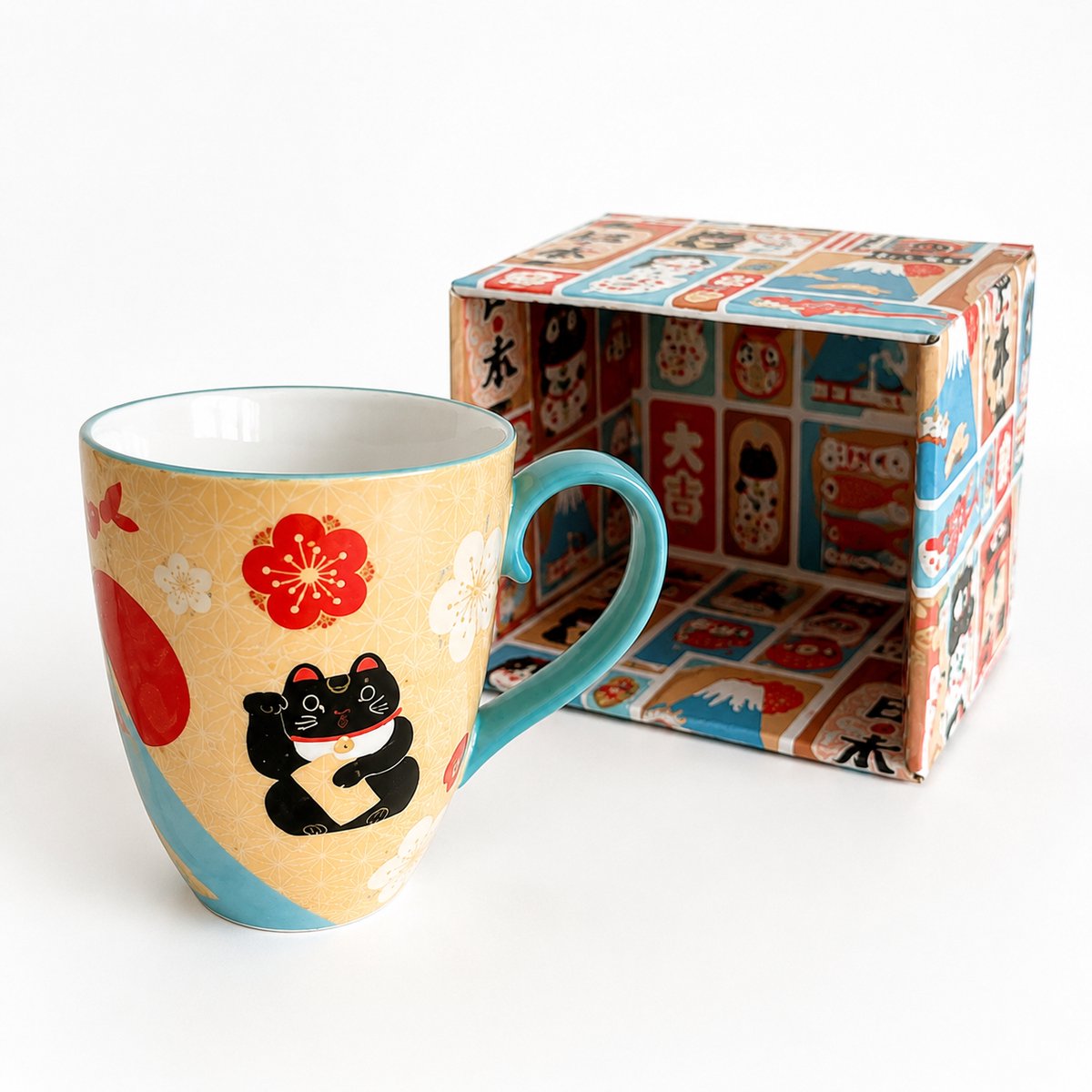 Tokyo Design Studio - Kawaii Japan Mok - Mok in giftbox - 8.5 x 10.2cm - 380 ml - meerkleurig