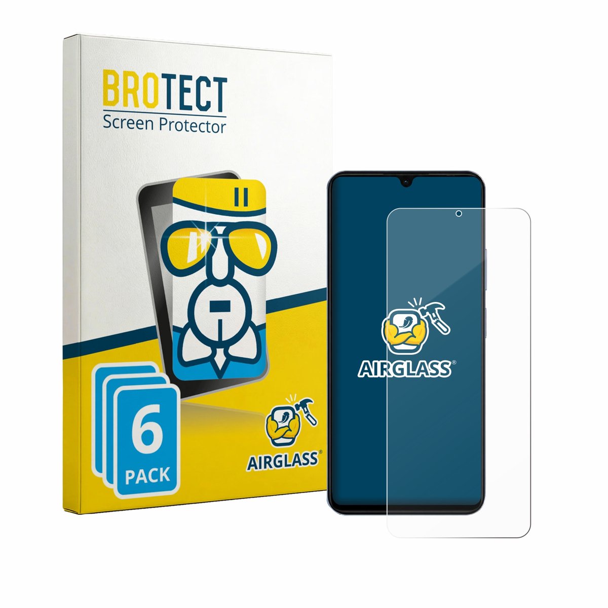 Screenprotector 6 Stuks voor Blackview Wave 10C Beschermglas transparant