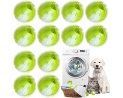 Ryoudavell - Wasmachine Dierenhaar Verwijderaar - 12 Stuks - Schrobbal - Herbruikbare - Wasmachine - Haarvanger voor de Wasmachine - Voor Kleding, Wasgoed en Beddengoed