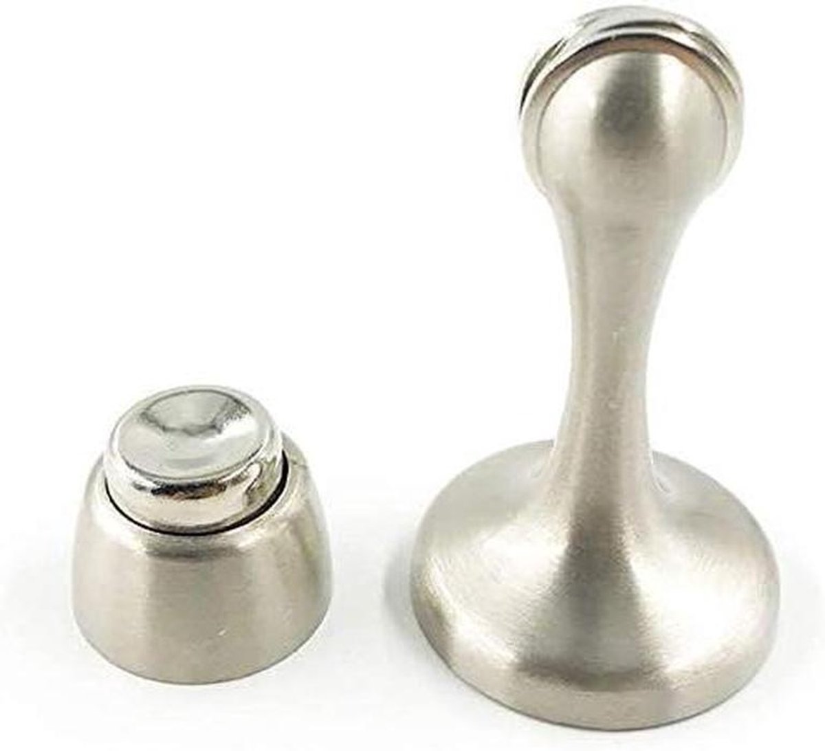 Deurstop - Muur Beveiliger - Muren Beschermen - Dikke Rubberen Band - 70x45 mm - Roestvrij staal