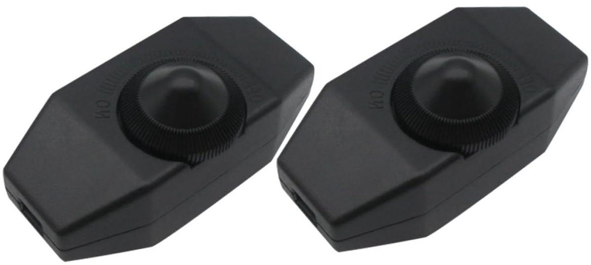 Draaibare Dimmer - Lichtregelaar Controller - Led Verlichting - Slijtvaste Knop - 2 Stuks - Zwart