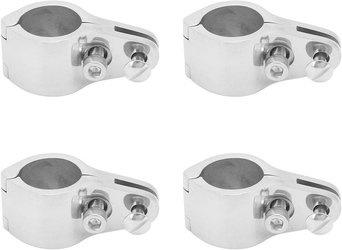 Bimini Top Kaak Slide - Boot Fitting - Water Sport - Roestvrij Staal 316 - 4 Stuks - Zilver