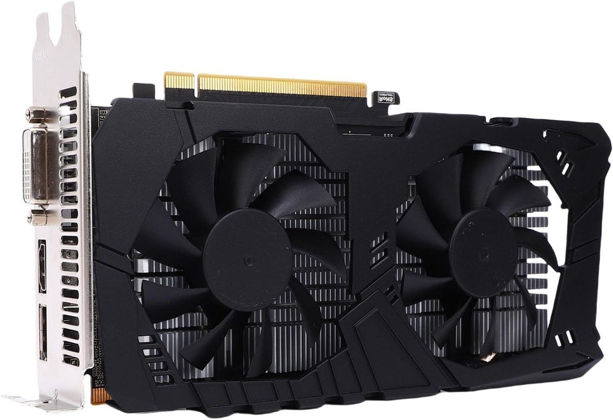 Gugxiom 2GB GDDR5 128 BIT Grafische Kaart PC Gaming Videokaart, PCI Express 2.0 X16 GPU met HD -uitvoer DisplayPort DVI -poorten voor Gaming en Werkstations