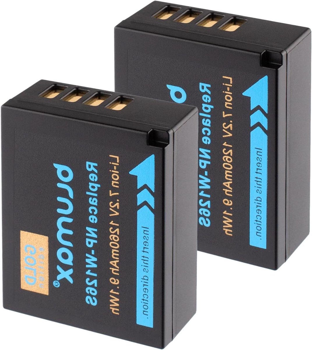 2 x Blumax accu compatibel met Fujifilm NP-W126s |- 1260mAh -| Fuji NP-W126 voor X-A7 X-E4 X-H1 X-M5 / X-Pro3 X-T3 X-T30 II X-T200 / HS50EXR X100VI
