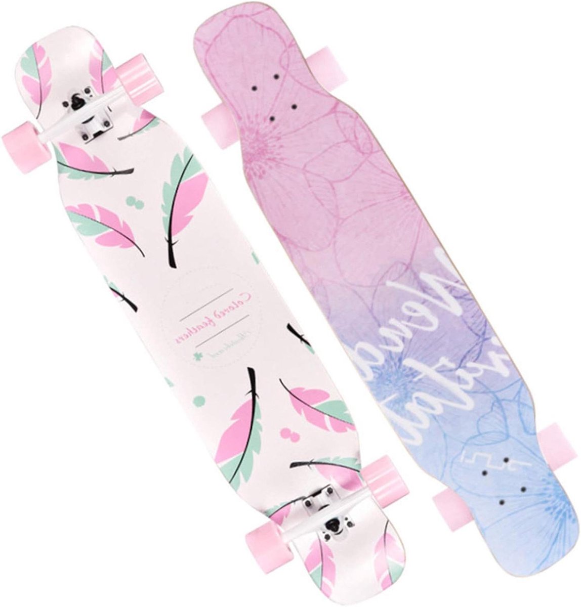 42″Longboard Dancing Board Pro Skateboard Longboard Skateboard Drop Through Cruiser Complete Board Met High-Speed ​​ABEC-Lagers Voor Jongeren Volwassenen Kinderbeginners