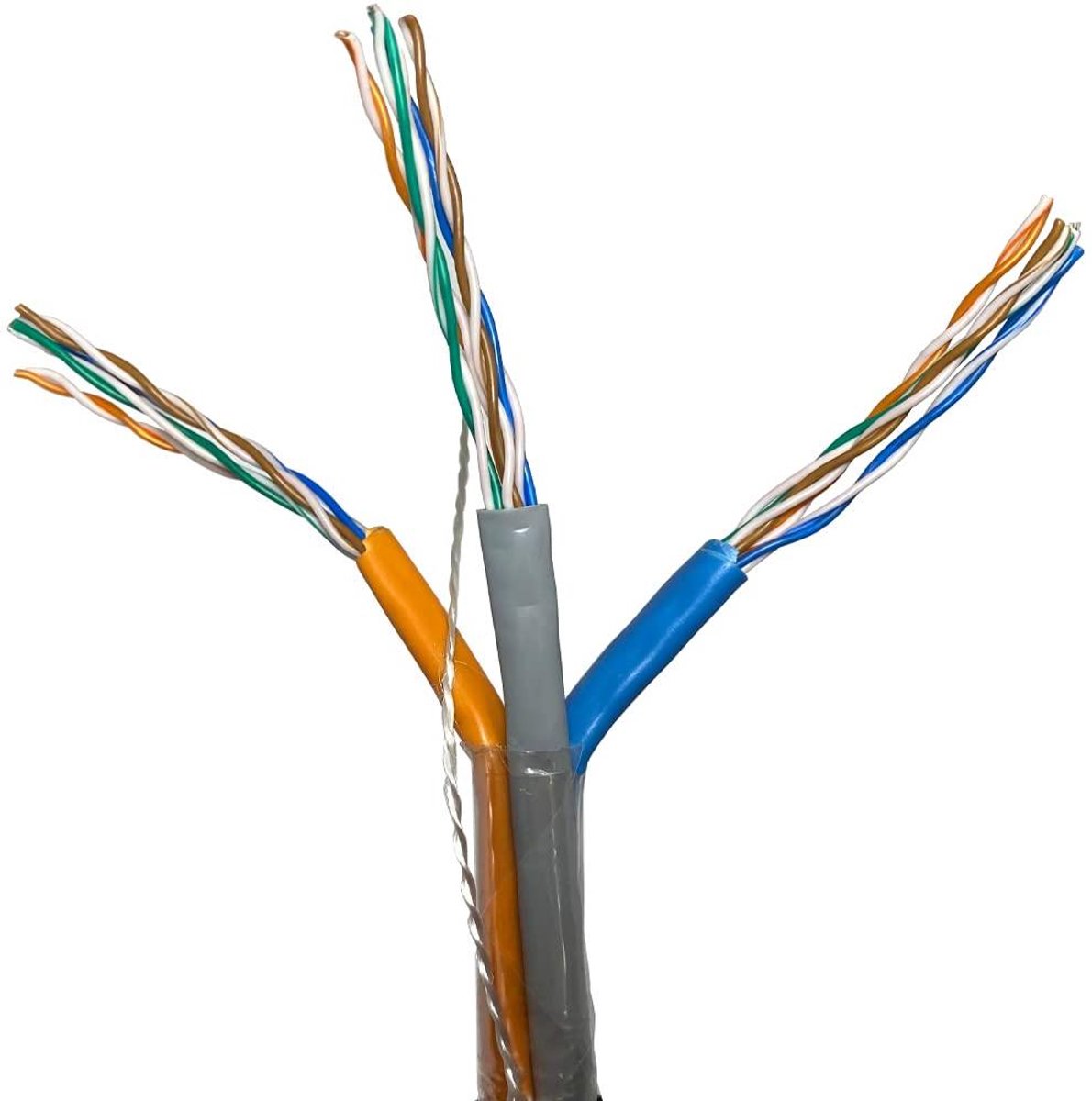 Netwerkkabel CAT5e - LAN Kabel Data Kabel - Netwerk Installatie - 12 Paren Multi-Core - 50 meter - Zwart