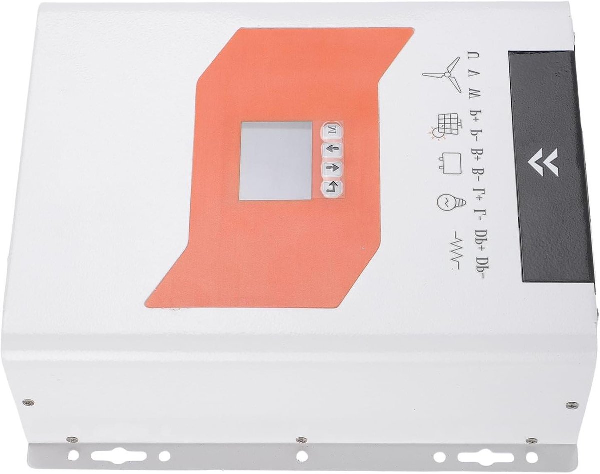 Hyuduo MPPT Wind Solar-laadregelaar met Robuuste Plaatwerkstructuur, 1000 W Ingangen voor Wind- en Zonnepanelen, Ideaal voor Zonne-energiesystemen Thuis