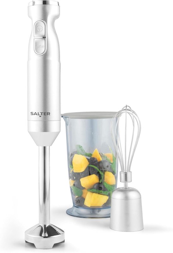 Keukenmixer en Blender - Staafmixer Set - Eten Bereiden - 2-in-1 Functionaliteit - 700ml Beker - Zilver — afbeelding 2