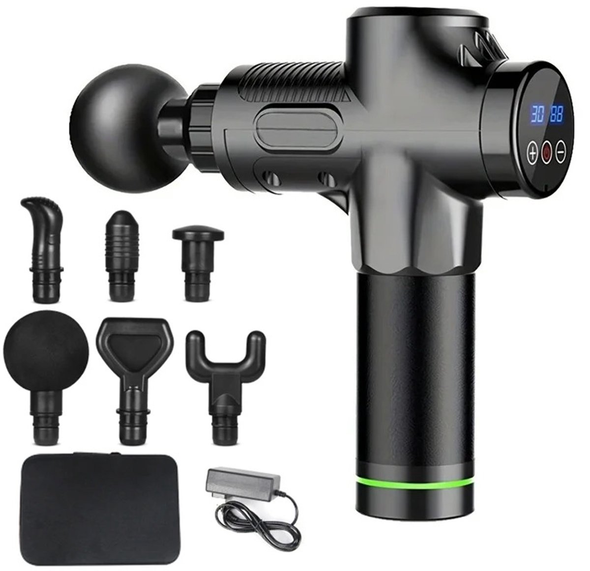 Sello! massage gun – massage pistool – massage apparaat – diepe massage – krachtige motor – stille werking – 6 massagekoppen