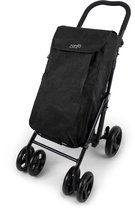Zonfo Boodschappentrolley Cruiser – Tasinhoud 53L en koelvak (10L) – 4 wielen, opvouwbaar & verstelbare handgreep – Zwart