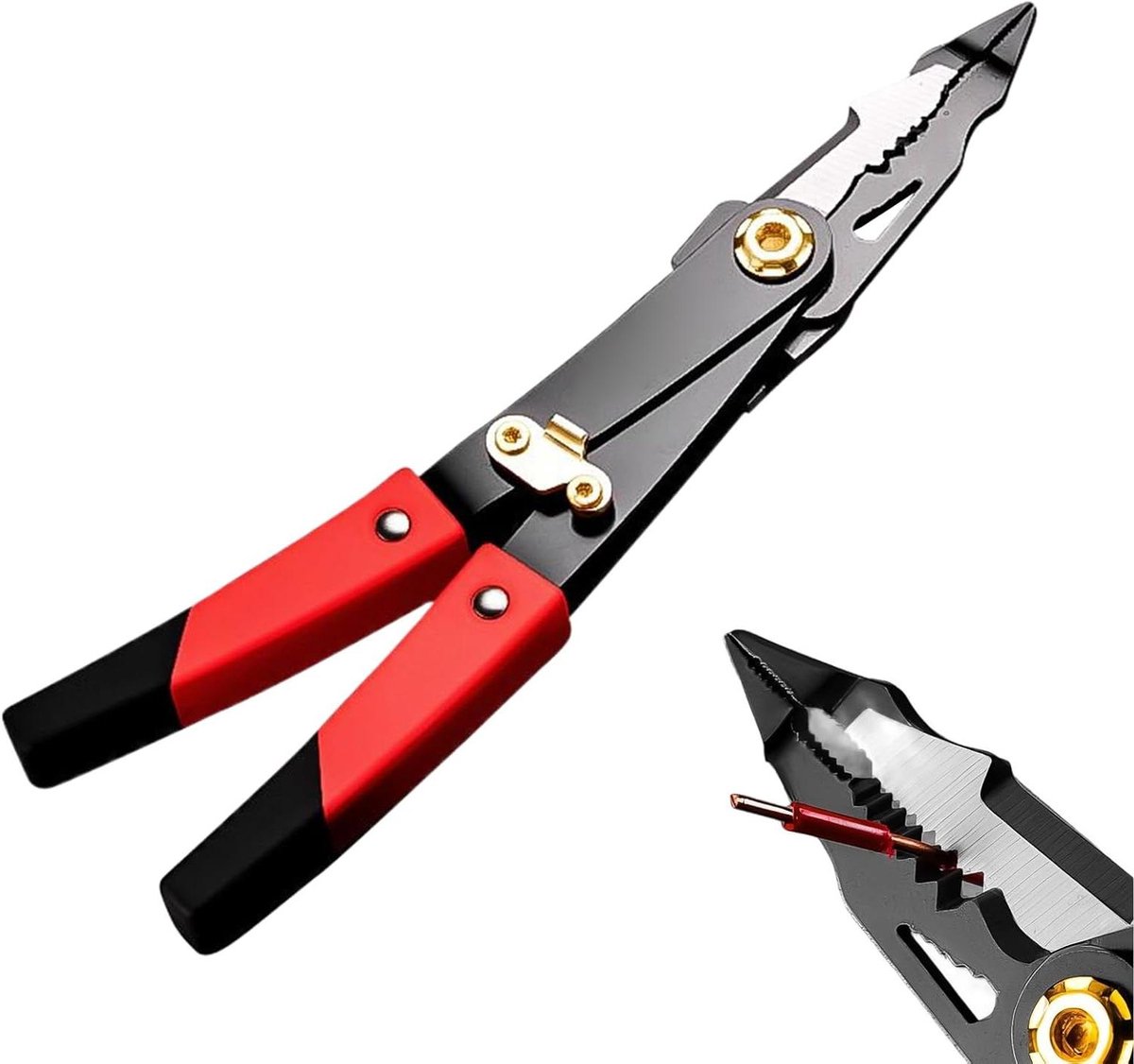 Draadkniptang Multifunctioneel - Gereedschap Tang - Klus Werkzaamheden - Gecombineerde Functies - 228 mm Lengte - Zwart