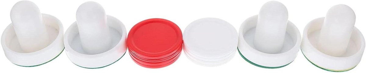 Air Hockey Set - Pucks en Pushers - Spelplezier Thuis - Verstelbare Pushers - 2 Sets - Rood