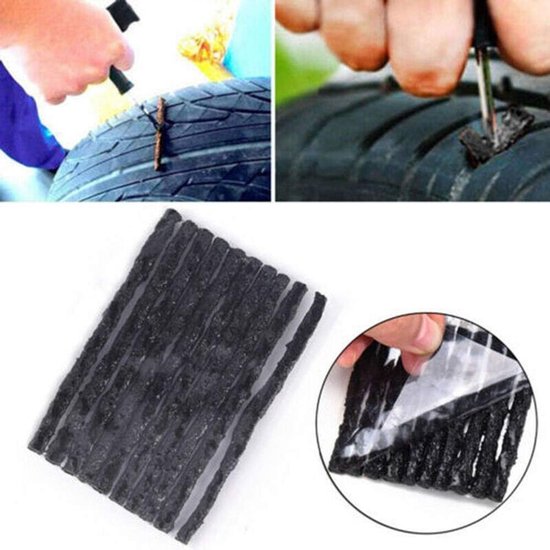 Reparatiesets Banden - Tubeless Herstel - Snel Onderweg - Zonder Lijm - 50 Stuks - Zwart — afbeelding 3