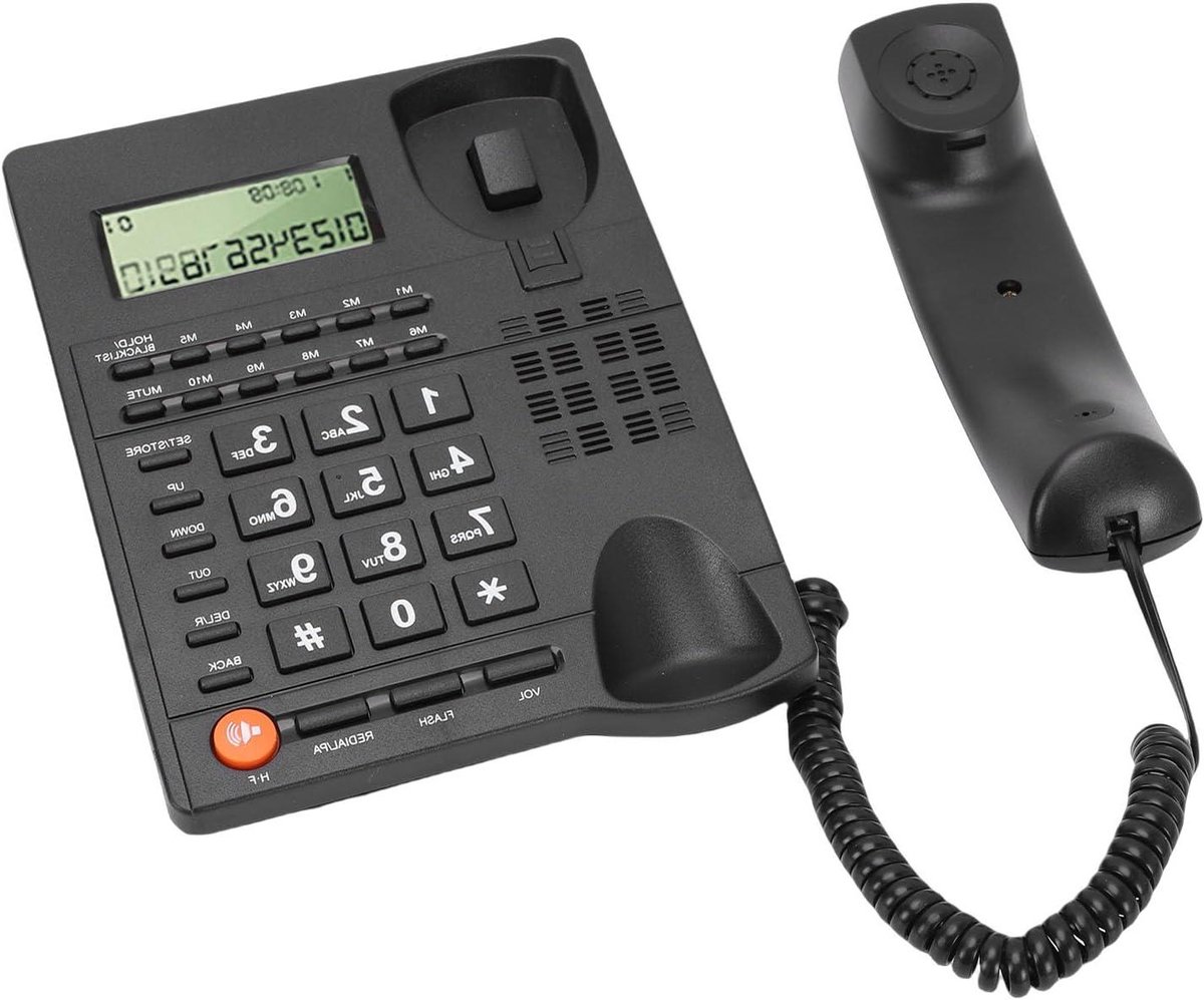 Vaste Telefoon - Thuis Telefoon - Gemakkelijk Bellen - Noodgeval Klaar - Grote Sleutels - Zwart
