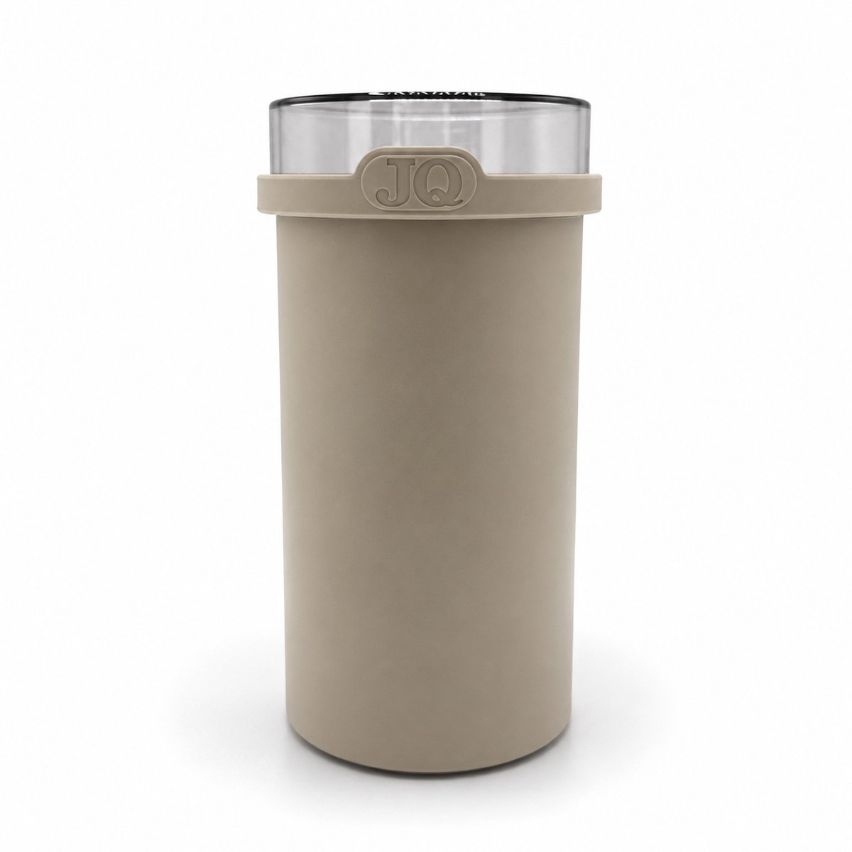 JQ Liv Beschuit Bewaardoos Beige met donkere deksel - 100% luchtdicht - Beschuitdoos - Rijstwafelbus - Pastabus - Beschuitbus