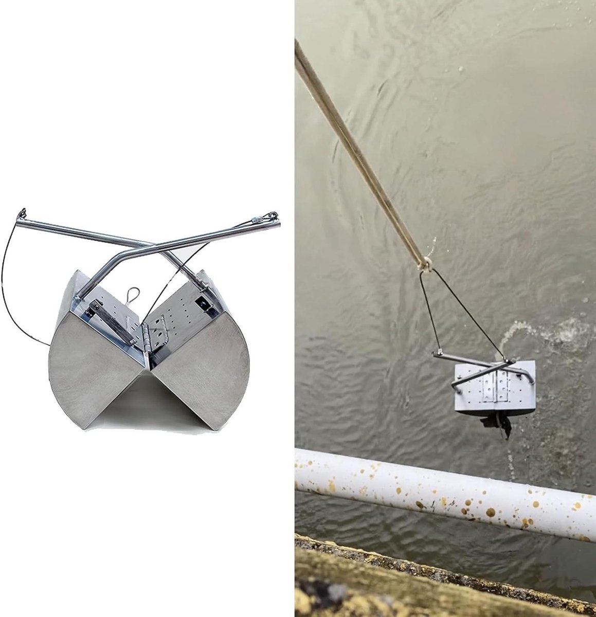 Slib Sampler - Modder Dredger - Bodem Bemonstering - 304 RVS Constructie - 5L Capaciteit - Zilver
