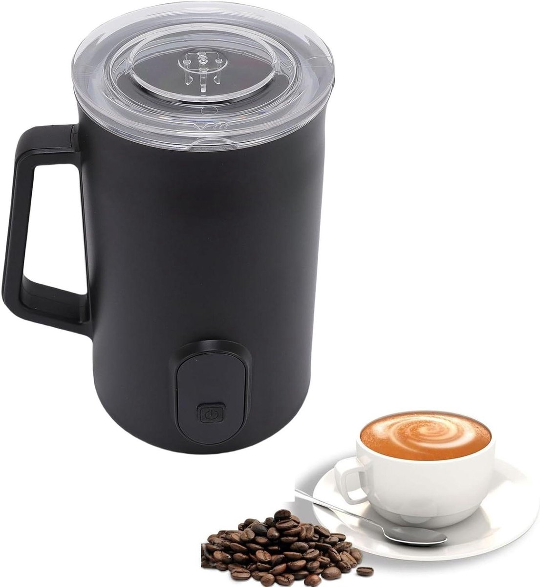 Melkopschuimer Melk stomer Koffie maken 4-in-1 programma's 300 ml Zwart