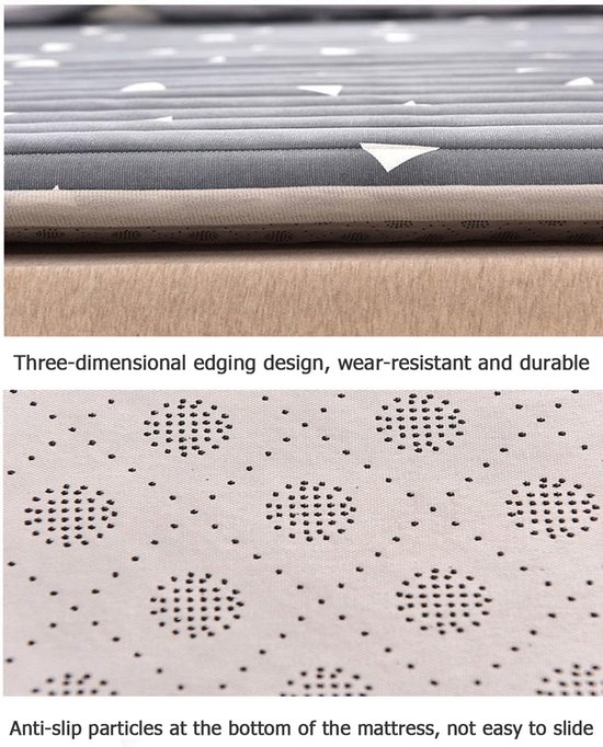 Opvouwbaar Matras - Japanse Tatami - Comfortabel Slapen - Ergonomisch Gewatteerd Design - 90 x 200 cm - A — afbeelding 4