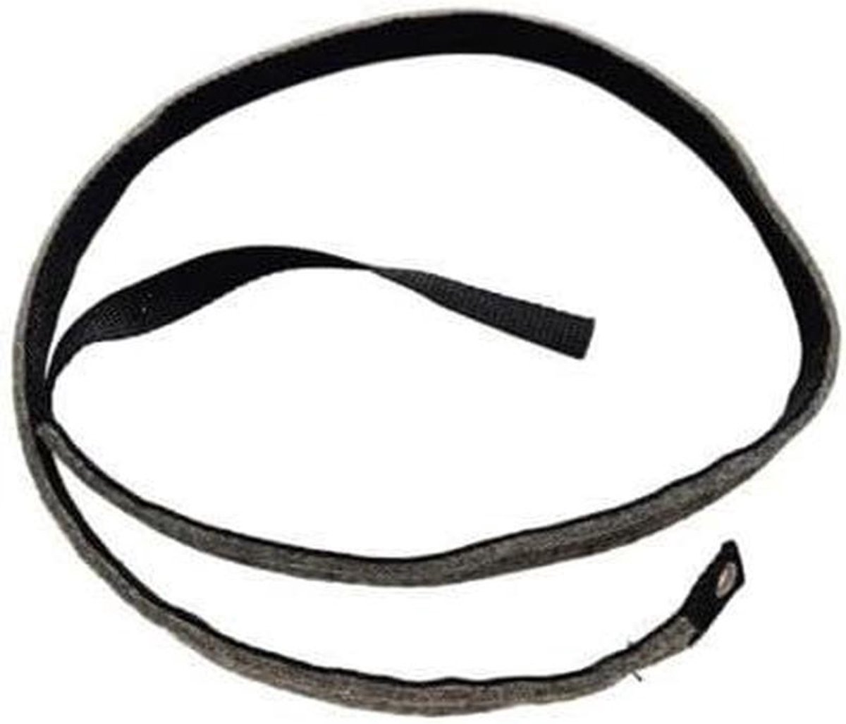 Verstelbare fitnessfietsband, nylon spanriem met gesp voor spinfietsonderdelen, 1100 mm x 16 mm, zwart