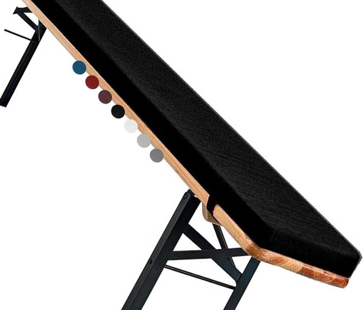 Bankkussen - Zitkussen Tuinbank - Buiten Zitten - Antislip Onderkant - 200x55x5 cm - Zwart