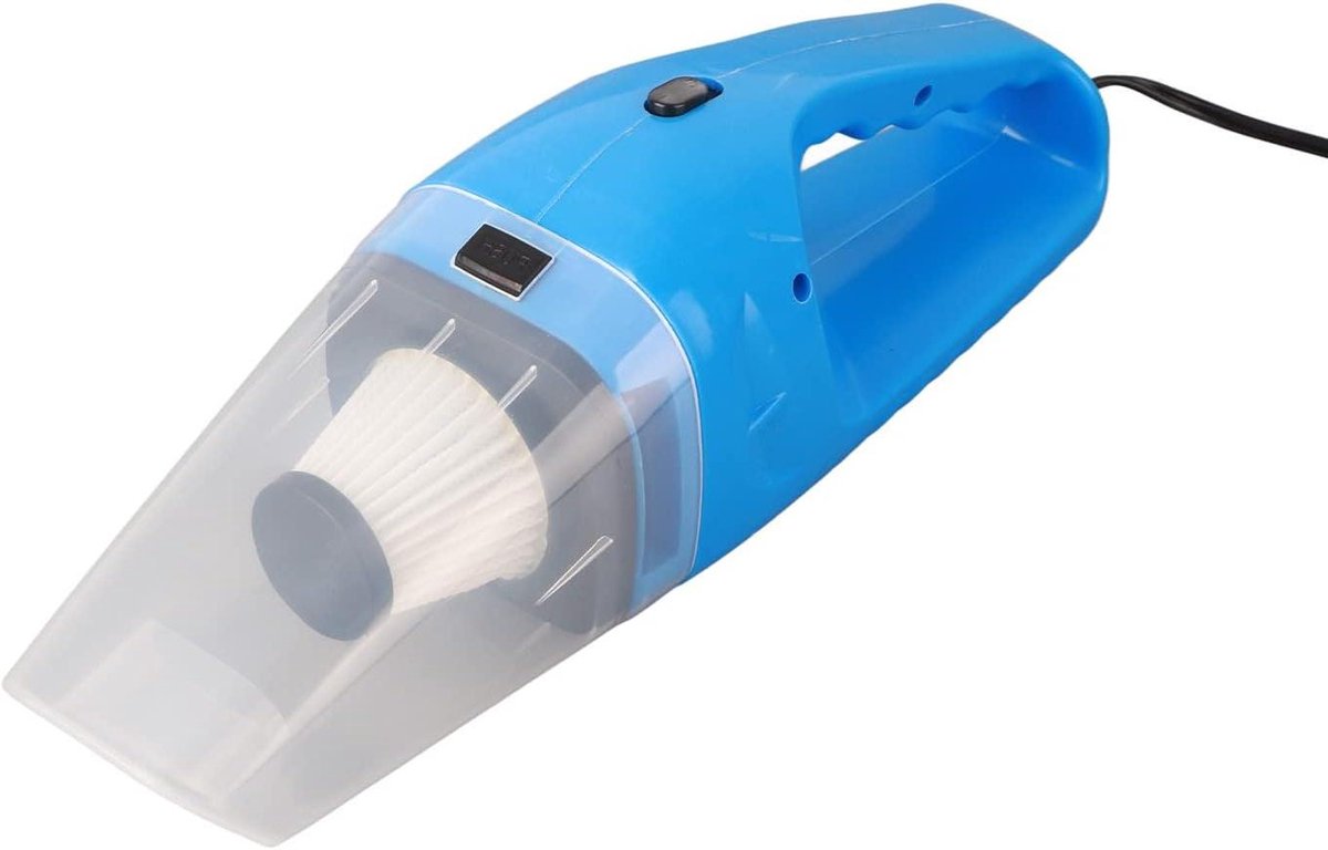 Cryfokt Autostofzuiger met Snoer Krachtige Draagbare Handreiniger voor Het Voorkomen van Secundaire Verontreiniging in Auto's (BLUE)