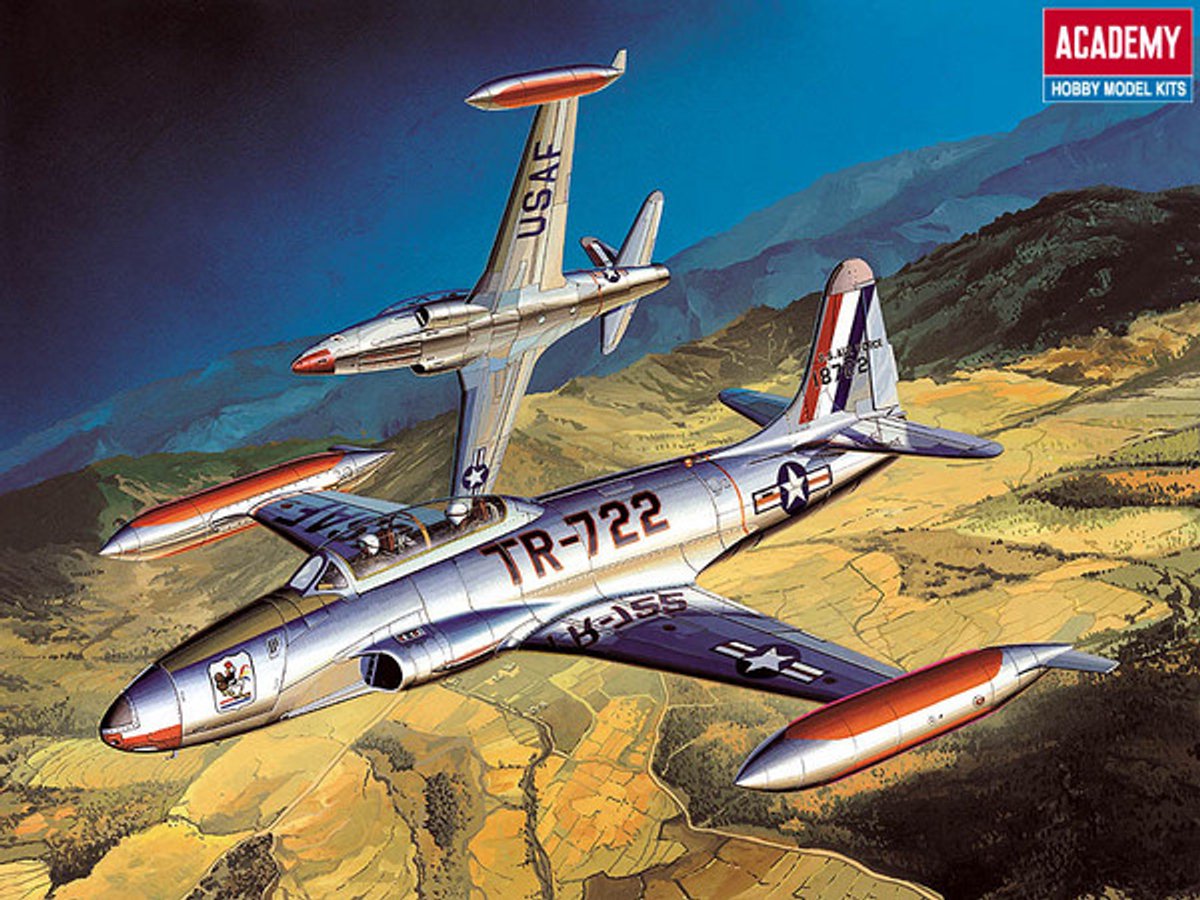 Academy Modelbouwpakket Militaire voertuigen - 12284 Lockheed T-33A Shooting Star - Amerikaanse Straaljager Plastic - 1:48 - Modelbouw