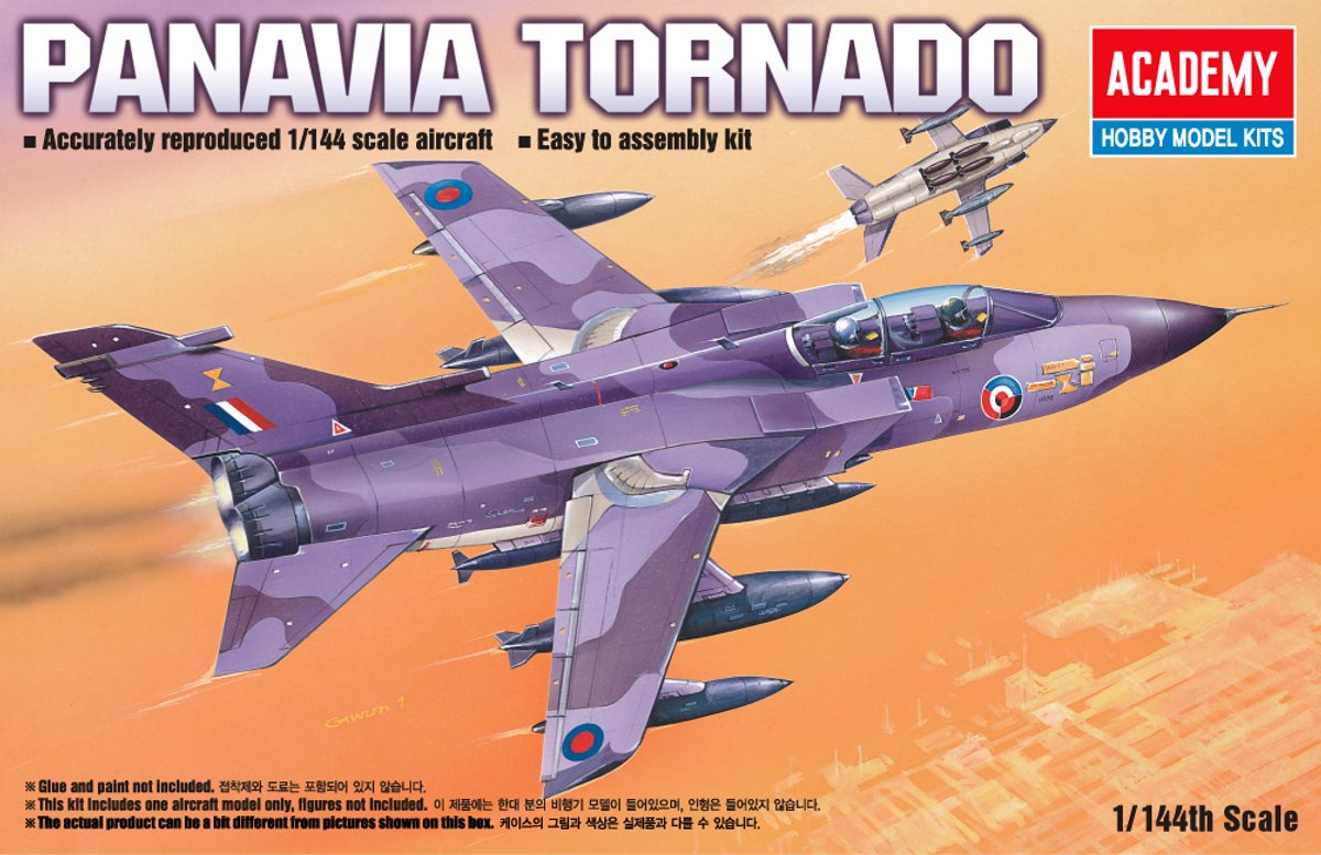 Academy Modelbouwpakket Militaire voertuigen - 12607 Panavia Tornado - Europese Straaljager Plastic - 1:144 - Modelbouw