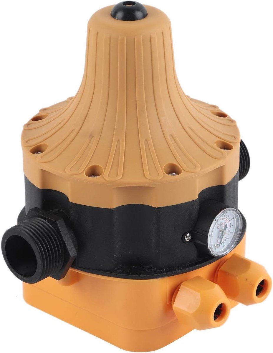 Waterpomp drukschakelaar - Automatische regelaar - Waterdruk beheren - Ingebouwde drukmeter - 180 x 140 mm - Grijs