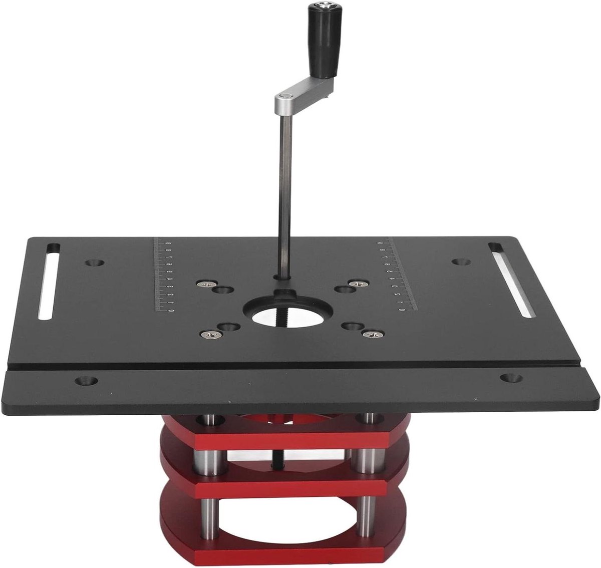 Frees Houtbewerking - Inlegplaat Frees - Precisie Boren - Aluminium Legering - 240 x 200 mm - Zilver