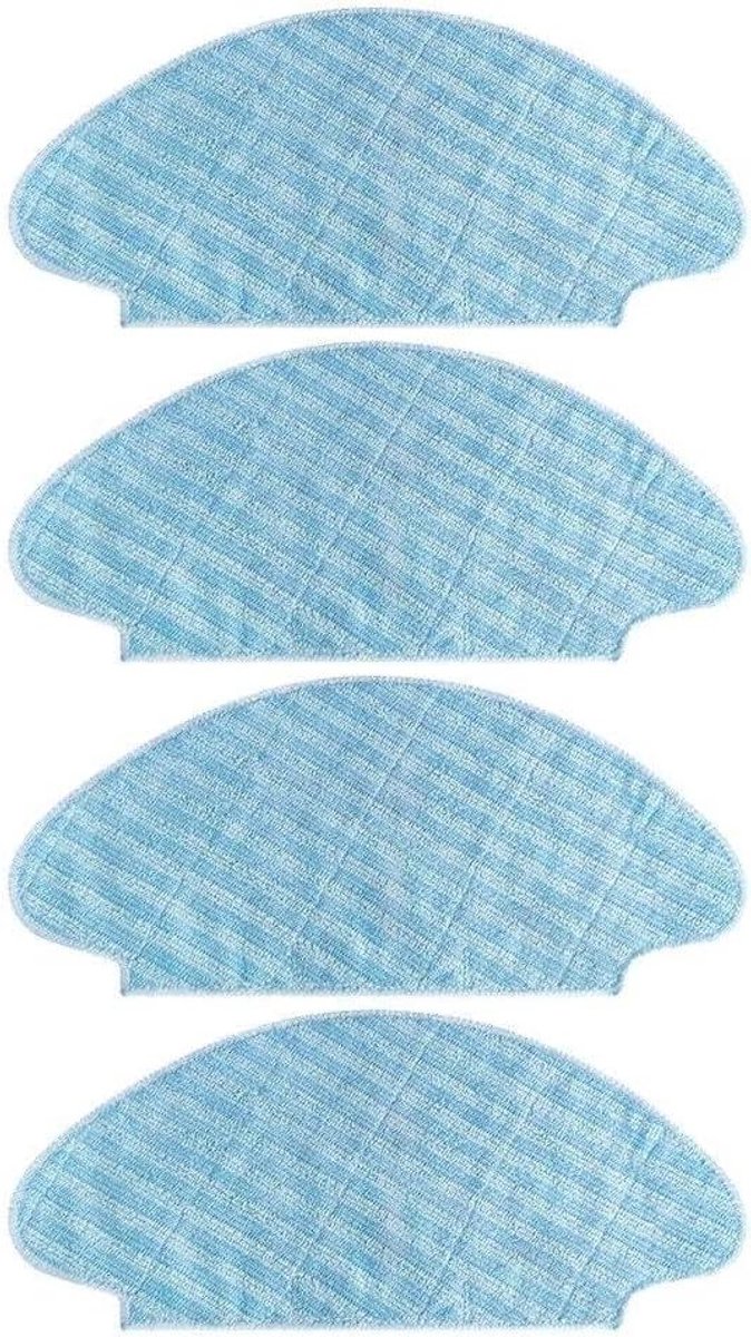 Microvezel Doeken - Robot Stofzuiger Dweilpads - Vloeren Reinigen - Zeer Absorberend - 4-Pack - Grijs