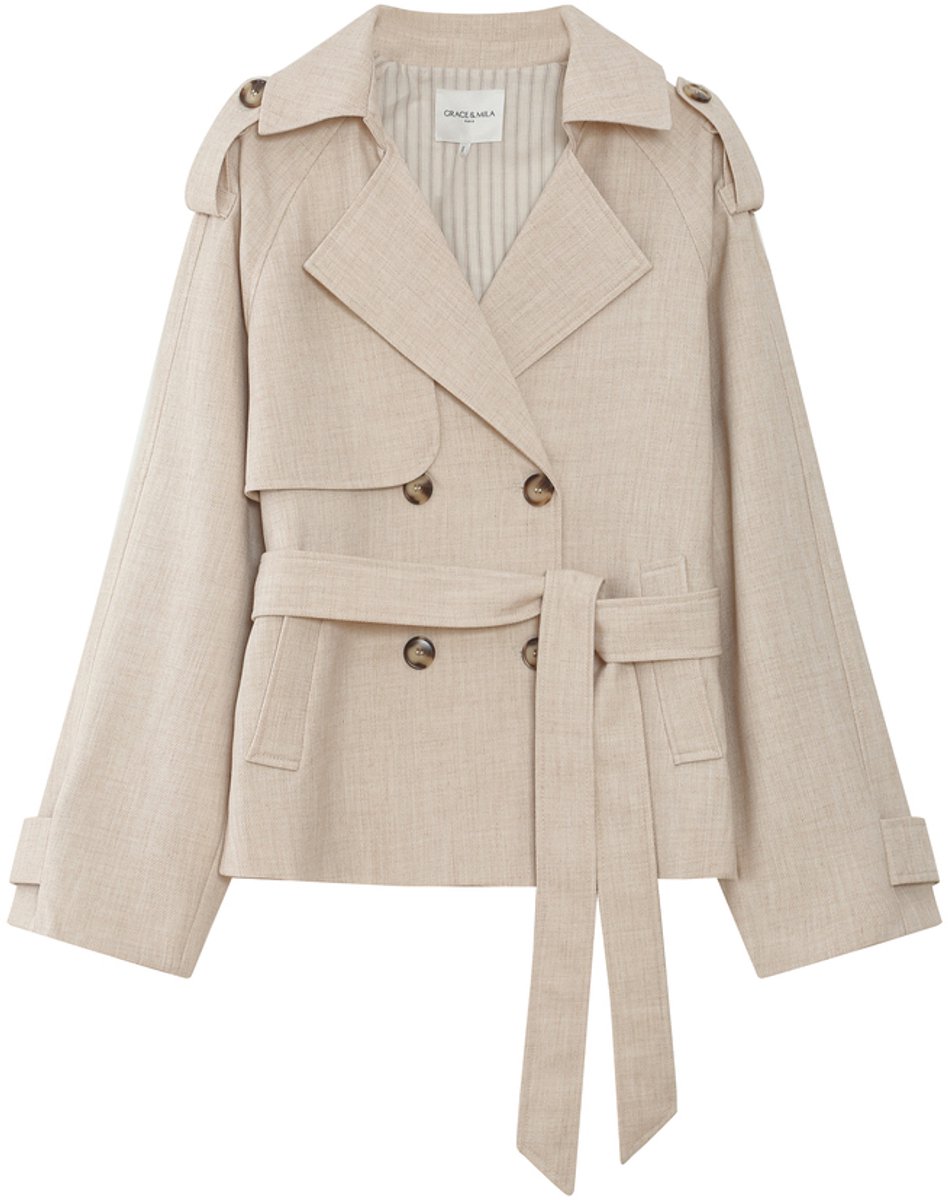 Grace & Mila - Vogue Trenchcoat - Beige - Maat S