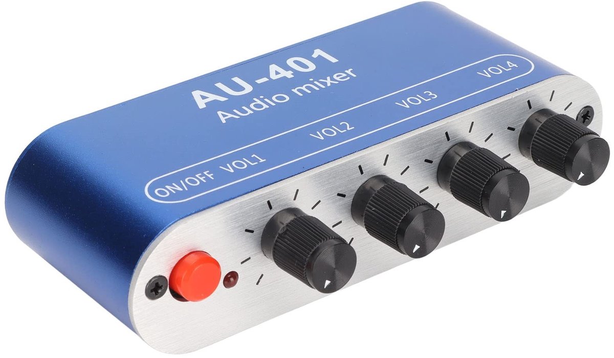 Allecto - Mini Stereo Mixer - Audio Mixer - Voor een veelzijdige geluidsbeleving - Compact formaat - Versterker voor PC en Laptop - Ideaal voor muz...