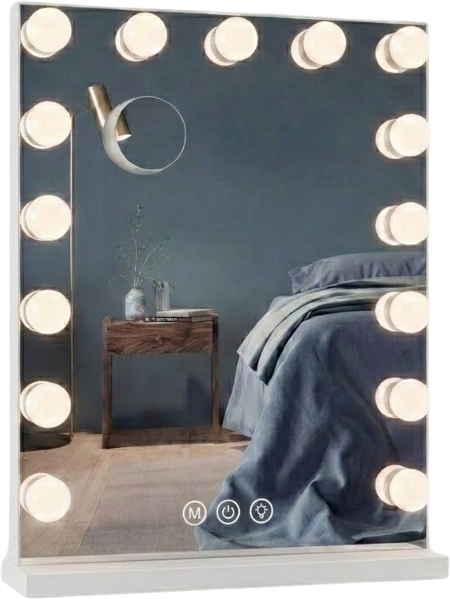 Bol.com Bayt Hollywood Spiegel met verlichting - Make Up Spiegel met Verlichting - Spiegel Met Verlichting - Dimbaar - 10x Vergr... aanbieding