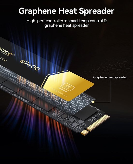 Interne SSD - Solid State Drive - Razendsnel Data - PCIe 4.0 x4 - 1TB - Goud van Merkloos — afbeelding 5