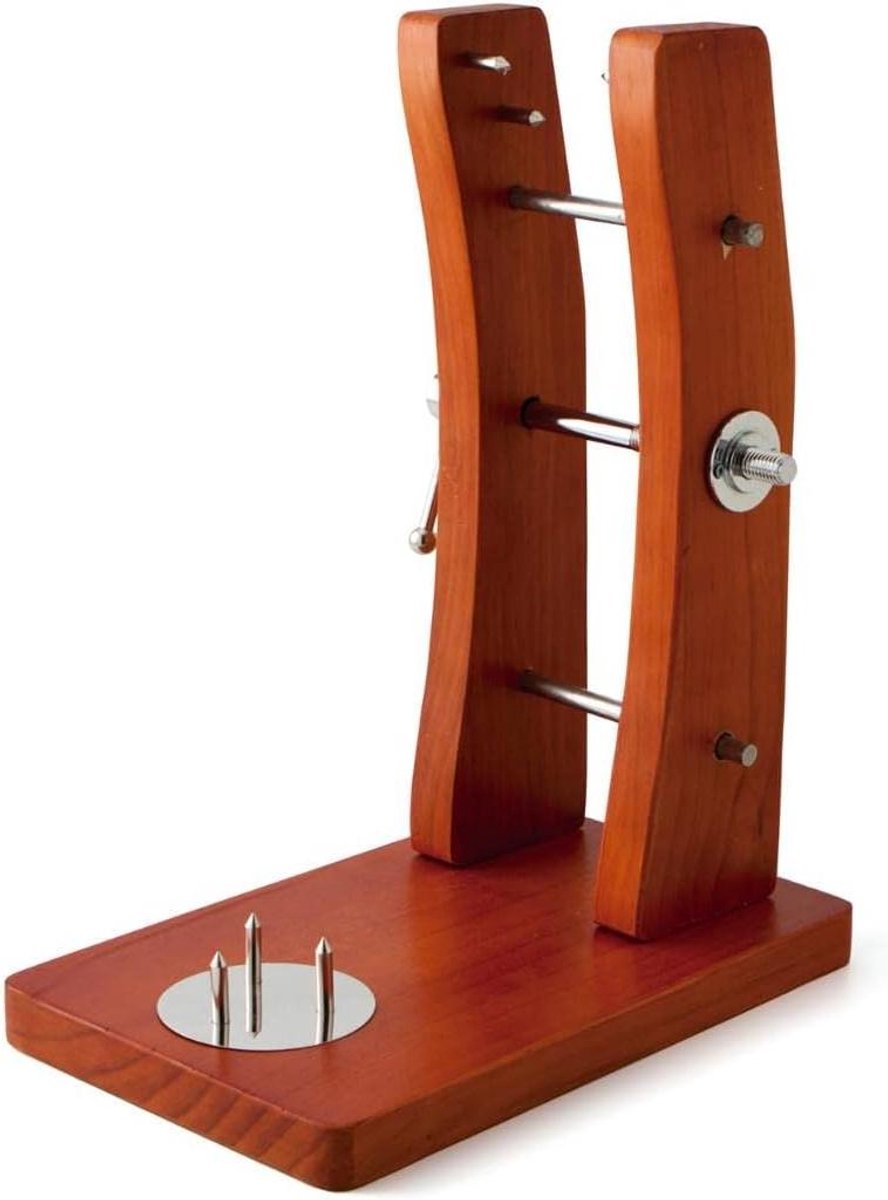 Ham standaard - Vlees houder - Veilig snijden - Druk systeem - 42 x 33 x 21 cm - Bruin