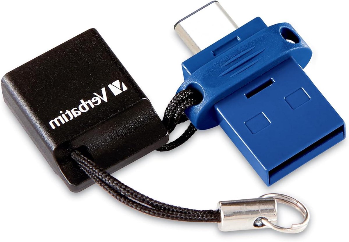 USB Flash Drive - Geheugenstick Dual - Bestanden Overzetten - Dubbele Poort - 64GB - Blauw