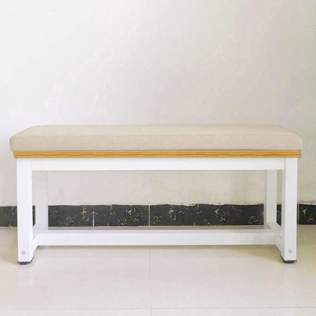 Zitkussen Bank - Tuinkussen Vervanging - Comfortabel Zitten - Niet-slip Bodem - 100x40x5 cm - Beige