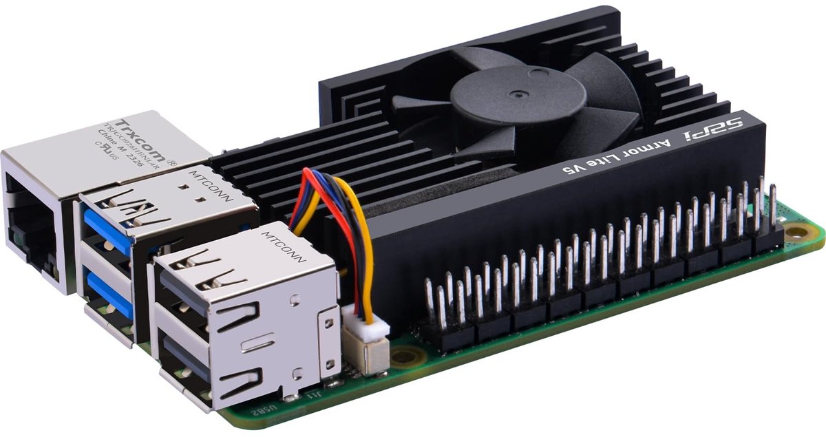Actieve Koeler voor Raspberry Pi 5 - PWM Ventilator en Aluminium Koellichaam