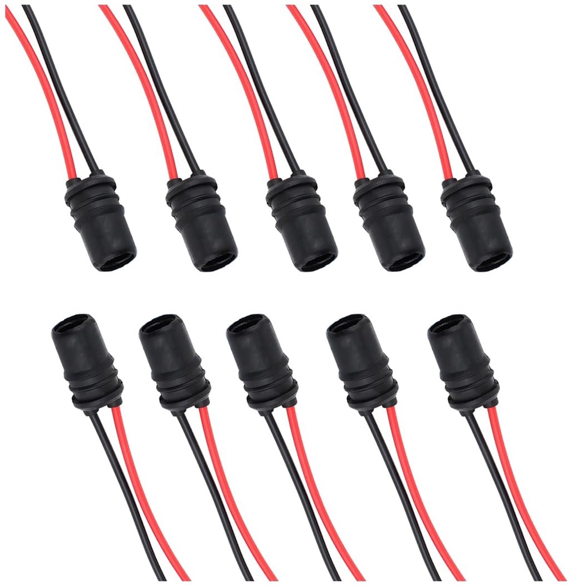 Store_9 - T10 fittingconnector - Autofitting - Rubber stekker - Zwart - Lamphouder connector - Ideaal voor koplampen - 10 stuks