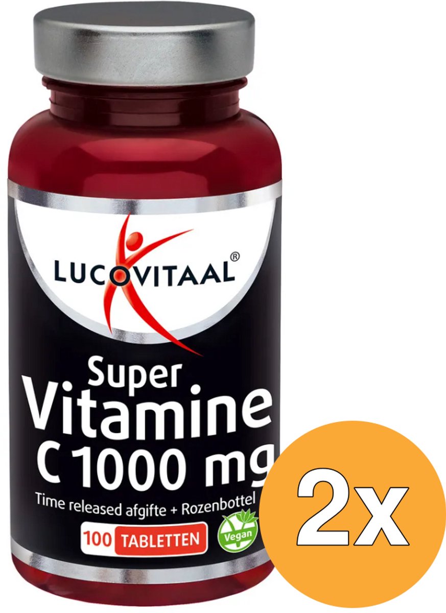 2x Lucovitaal Super Vitamine C 1000mg (100 tabletten)