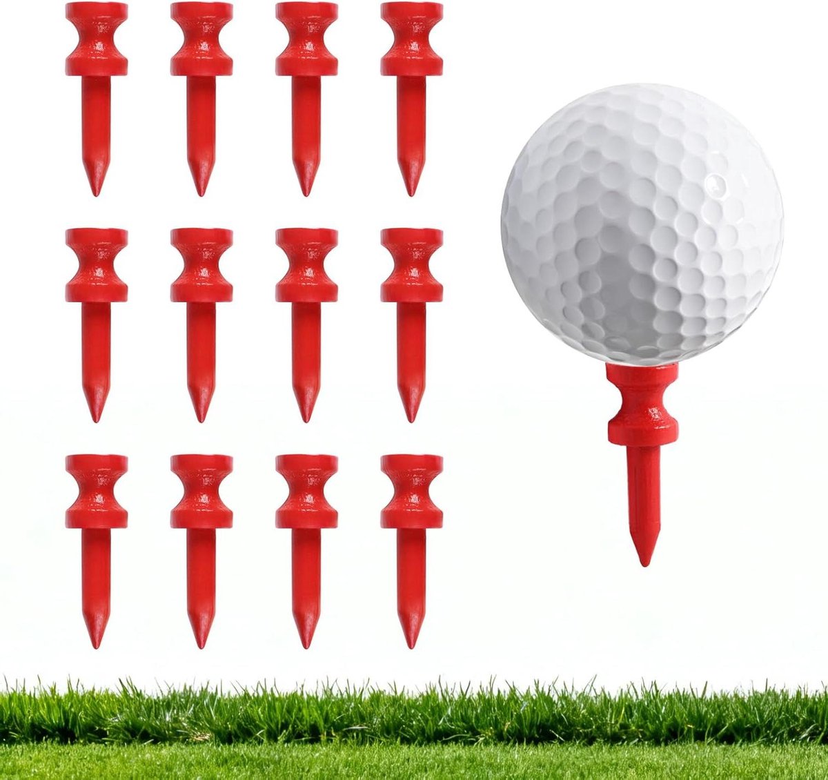 Golf Tees - Golf Accessoires - Golf Training - Kasteel Ontwerp - 120 Stuks - Blauw Geel Roze Oranje Wit