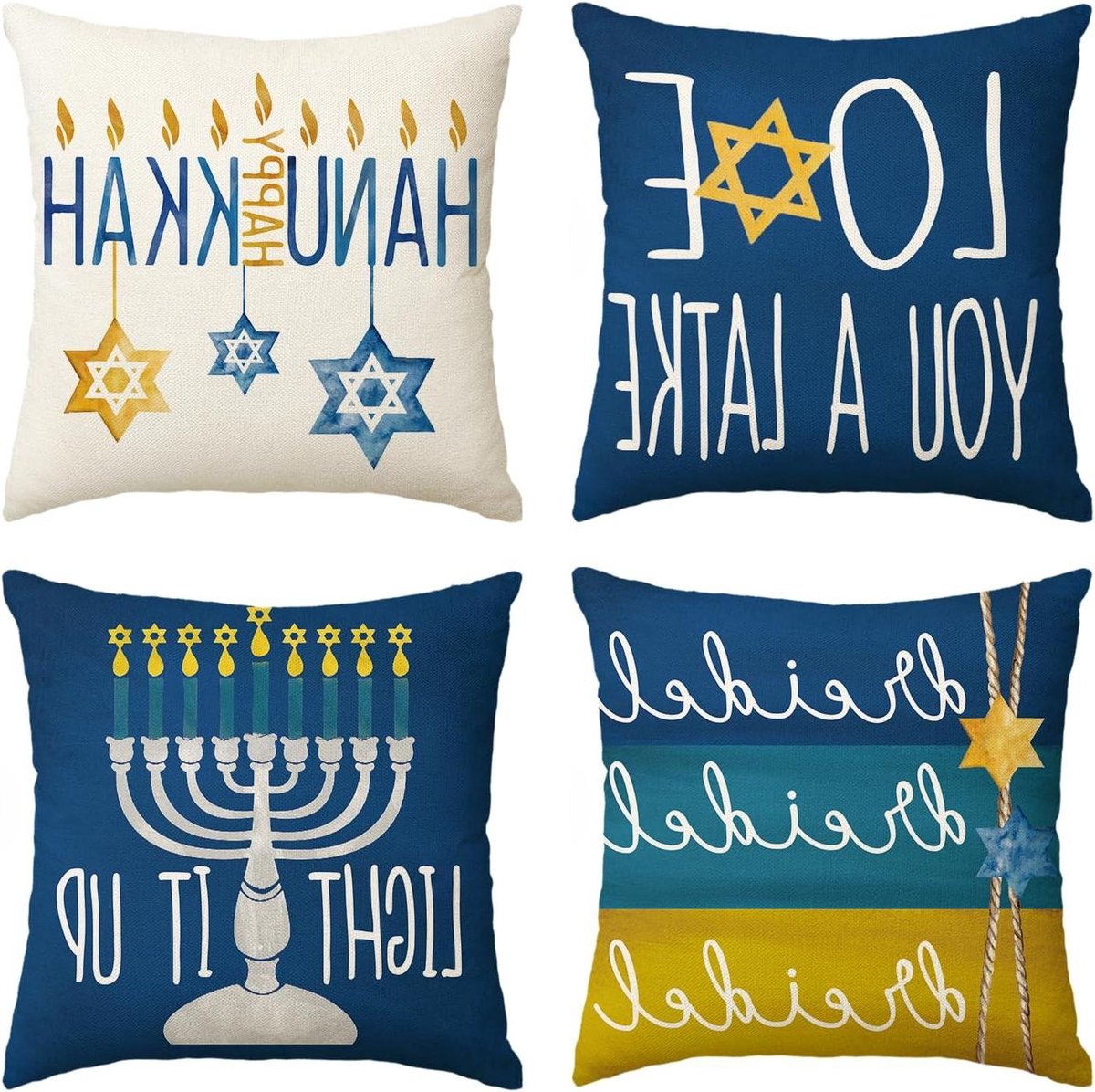 Kussenhoezen Set - Decoratieve Hoezen - Feestelijke Decoratie - Zachte Polyester Stof - 45 x 45 cm - Multicolor