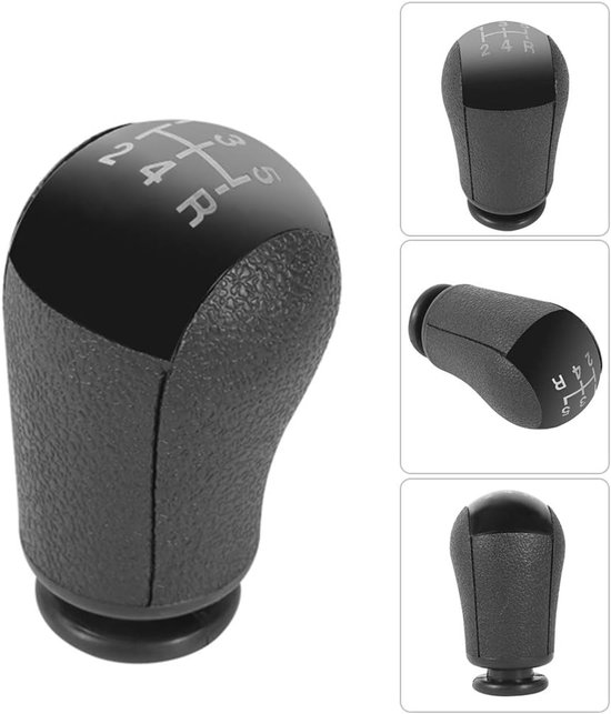 Schakelknop 5 Versnellingen - Versnellingspook - Auto Interieur Upgrade - Duurzaam ABS Materiaal - 8.5 cm Hoog - Zwart Grijs van Merkloos — afbeelding 3
