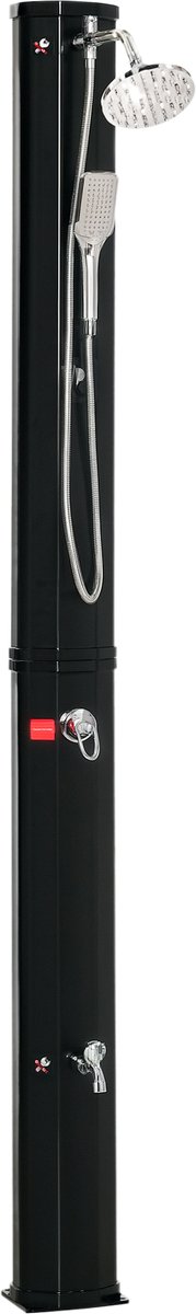 Killogood Zonnedouche 35 liter zonne-tuindouche met kraan douchekop handdouche - tot 55 °C - buitendouche zonder stroomaansluiting zwembaddouche campingdouche regendouche warm water