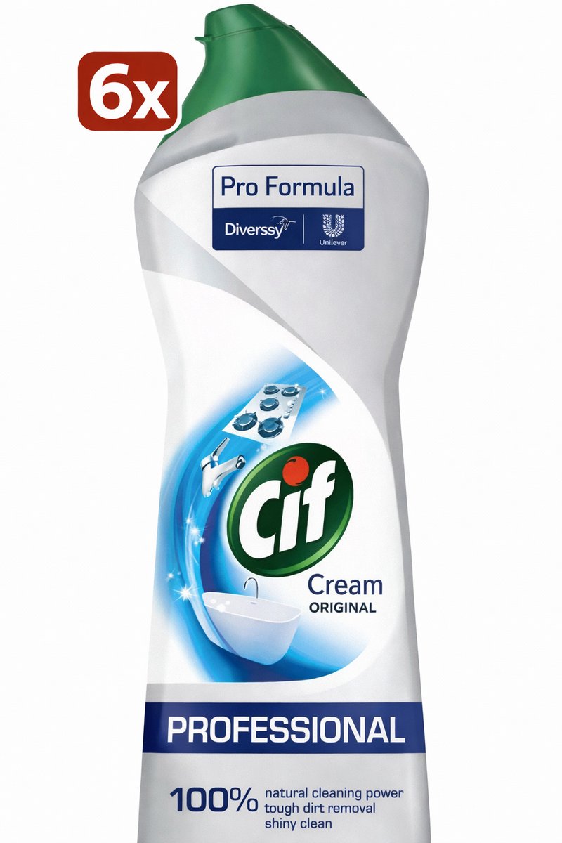 6 x Cif Professional - Schuurmiddel - Original - 750ml